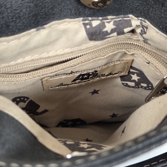 Montana West American Bling Embossed Diamond Embroidered Studded Crossbody Rodeo - Picture 5 of 8